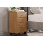 Mesa Cabeceira Presence c/ 4 Gavetas Amêndola Touch - Demóbile