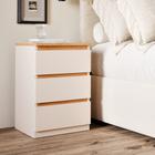 Mesa Cabeceira Quarto 3 gavetaS Decoração Moderna Lateral Cama Organizada MIX - Comprou Chegou