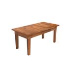 Mesa centro 100x50 Ripada Madeira Rustica Castanho Ofertamo