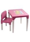 Mesa com 1 cadeira infantil Rosa princesa StyllBaby