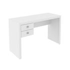 Mesa com 2 Gavetas para Escritório Home Office ME4123 MDP Branco G69 - Gran Belo