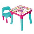 Mesa com Cadeira Unicórnio Minha Mesinha Infantil Monte Libano