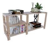 Mesa Com Estante Decorativas Design Especial 110x50cm