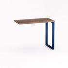 Mesa Complemento Tubular P25 Pandin 90 CM Walnut e Azul Del Rey