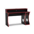 Mesa Computador Casal Gamer Fremont Preto/Vermelho - Politorno