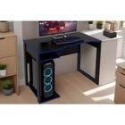 Mesa Computador Gamer ME4161 Preto/Azul - Tecno Mobili