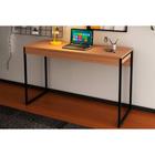 Mesa Computador Industrial ME4160 Amêndoa/Preto - Tecno Mobili
