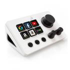 Mesa Controladora Rise Mode Streaming Vision 01 Sound, 6 Teclas LCD, 3 Botões Rotativos e 3 Funcionais, USB, Branco - RM-MCS-01-W