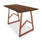 Mesa Cozinha Jantar Industrial Copacabana 100x60 Cobre/Villandry