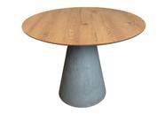 Mesa de Apoio Cone Base Cimento Texturizado - Tampo Antíqua 60 cm Altura 60 cm
