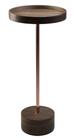 Mesa de Apoio Etoni Media Tampo Nogueira Estrutura Rose 57cm - 60134
