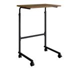 Mesa De Apoio Lateral Para Notebook Com Rodizios Preto Noce Oro PP Milani Store