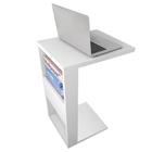 Mesa De Apoio Para Notebook E Sofá Branco Book Líder Design - Caemmun