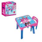 Mesa De Atividades Com Cadeira Barbie Meninas Fun Brinquedos