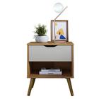 Mesa de Cabeceira 1 Nicho 1 Gaveta M-102 Colibri Home Freijo Off White