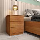 Mesa de Cabeceira 3 Gavetas 45cm Veronna