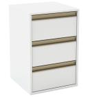 Mesa de Cabeceira 3 Gavetas MDF Select Belmax