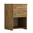 Mesa De Cabeceira Bruna Mdp 2 Gavetas Castanho