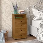 Mesa de Cabeceira Cama Quarto 4 Gavetas Com Nicho