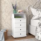 Mesa de Cabeceira Cama Quarto 4 Gavetas e Nicho Moderno II