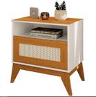 Mesa de Cabeceira City 1 Gaveta EDN Off White Cedro - Edn moveis