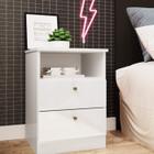 Mesa de Cabeceira com 2 Gavetas 39,8cm 0187 Irlanda Genialflex