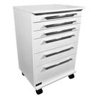 Mesa De Cabeceira Com 4 Rodas Multiuso Cor Branco