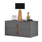mesa de cabeceira com gaveta suspensa retro classico unic 60