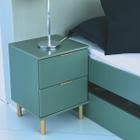 Mesa de Cabeceira Ditália 2 Gavetas DM-125 Verde Oliva