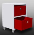 Mesa de cabeceira  gaveteiro Organibox com 2 gavetas e rodízios 32x39,5x30 cm