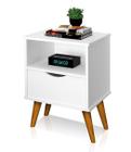 Mesa De Cabeceira Grécia 1 Gaveta Com Nicho Estilo Retro