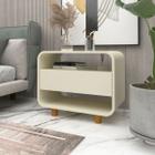 Mesa de Cabeceira Innova 1 Gaveta 100% Mdf Off White - Gelius