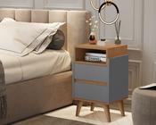 Mesa de Cabeceira Pés Palito 2 Gavetas Veronica Plus Cores - Comprar Moveis para sua Casa
