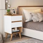 Mesa de cabeceira pés palito criado 2 gavetas 1 nicho Duda Retrô Pés Palitos Cores