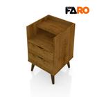 Mesa de Cabeceira Quarto 2 Gavetas com Pés PalitoDecor - Via Nossa