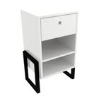 Mesa De Cabeceira Wolli 1 Gaveta Branco