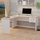 Mesa De Canto Em L Para Escritório 1.60x1.50 Com Gaveteiro