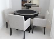 Mesa de Carteado com Gavetas e Porta copos - 0,90x0,80 - Com xadrez
