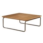 Mesa De Centro Astral 70x70 cm Base Aço Tubo Café - Bordinhon