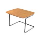 Mesa De Centro Auxiliar 54x43 cm Base Aço Tubo Grafite - Bordinhon