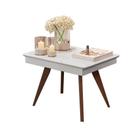 Mesa de Centro Classic Off White Pés de Eucalipto Maciço Móveis Decor - Ofertamo