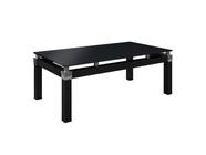 Mesa De Centro Com Tampo De Vidro 91cm Malva Preto Artefamol