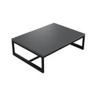 Mesa de Centro Decorativa 60x18,3x44 cm - Base de Aço Metalon Cor Preta