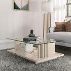 Mesa de Centro Frizz - CALACATA / OFF WHITE - Madetec