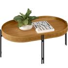 Mesa de Centro Industrial Para Sala de Estar Madri L01 Nature Fosco Clique Chique