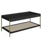 Mesa De Centro Para Sala Pé Metal Arlo A10 Nero-dourado - Mpozenato