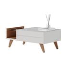 Mesa de Centro Para Sala Rebeca C05 Off White/Freijó - Mpozenato