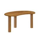 Mesa de Centro Pausini Meia Lua Maior Lâmina Natural de Madeira Pollo Decor