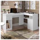 Mesa De Computador Com Porta E Gaveta Nilo Branco Fosco