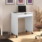 Mesa de Computador Escrivaninha Versa Com Rodinhas e Gaveta - Cores - MJM Casa dos moveis